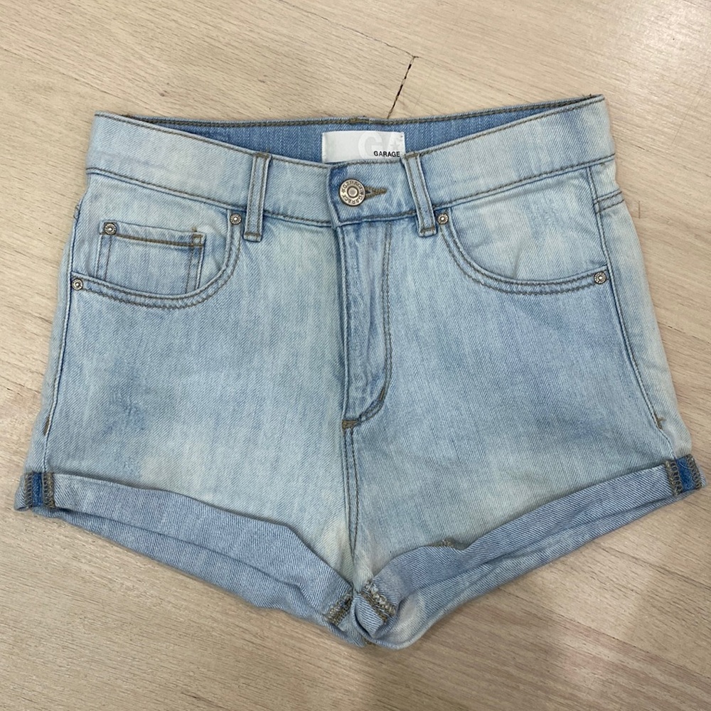 Garage Retro High Waist Jeans Shorts - Size 3